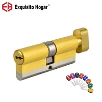 door lock brass cylinder single open sided blade break anti pry stainless steel bar brass snake groove cylinder color 8 keys