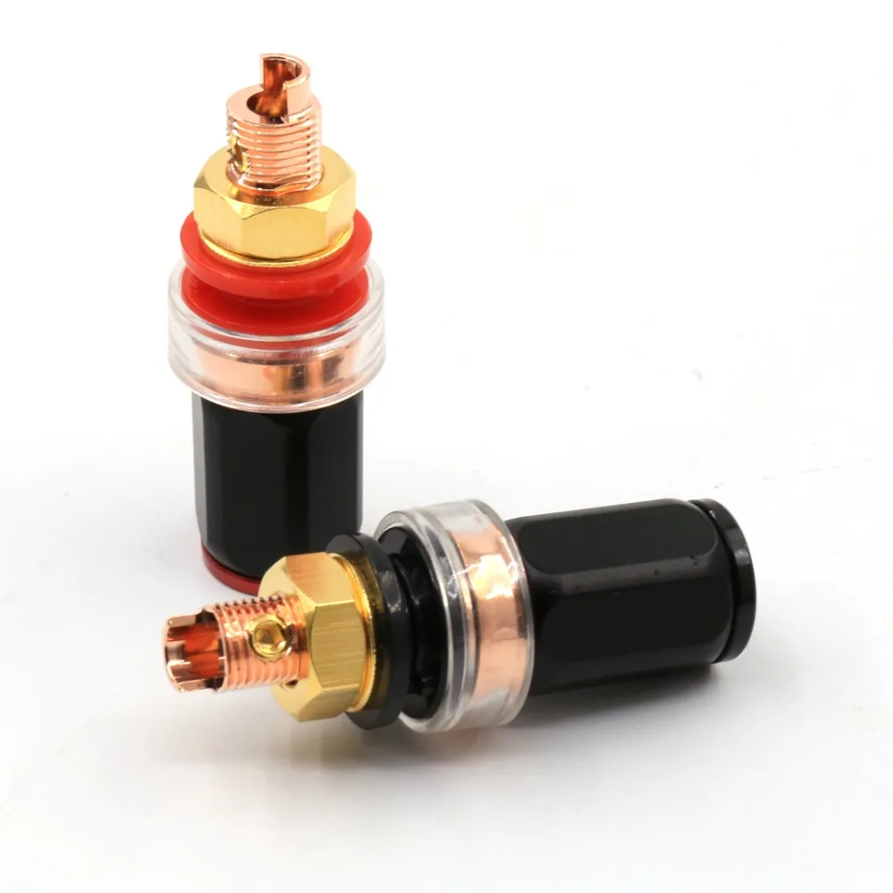 

4PCS Terminal Binding Post 4MM Banana Plug Socket HI-END binding post amplifier speaker audio connector terminal