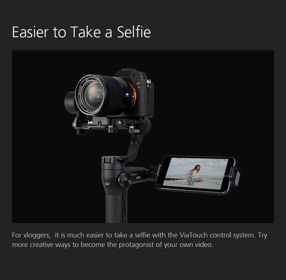 ZHIYUN официальный WEEBILL лаборатории 3-х осевая передача изображения стабилизатор для sony/Nikon беззеркальных Камера Сенсор Управление портативный монопод с шарнирным замком