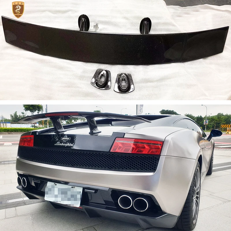 Для Gallardo 05 13 LP550 LP560 LP570 DMC стиль задний спойлер из углеродного волокна крыло (с или
