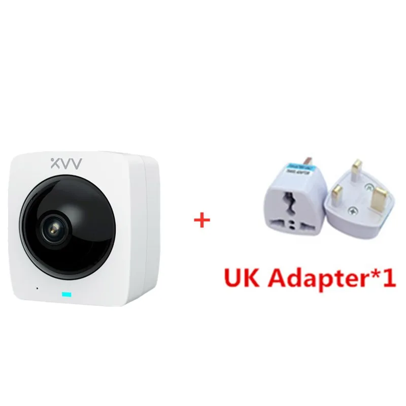 add UK adapter Новая смарт-панорамная ip-камера XiaoVV HD 1080P 360 ° панорамная AI Humanoid Обнаружение ночная версия работа с приложением Mijia - Цвет: add UK adapter