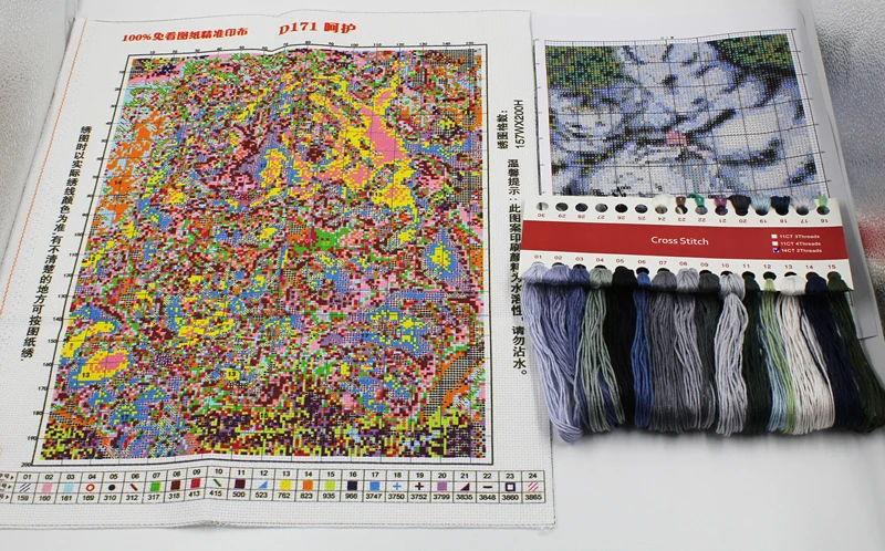 

JOY SUNDAY,Needlework,DIY DMC Cross stitch,forest white tiger,pattern,painting,11,14ct printed,unprinted , Sets For Embroidery17