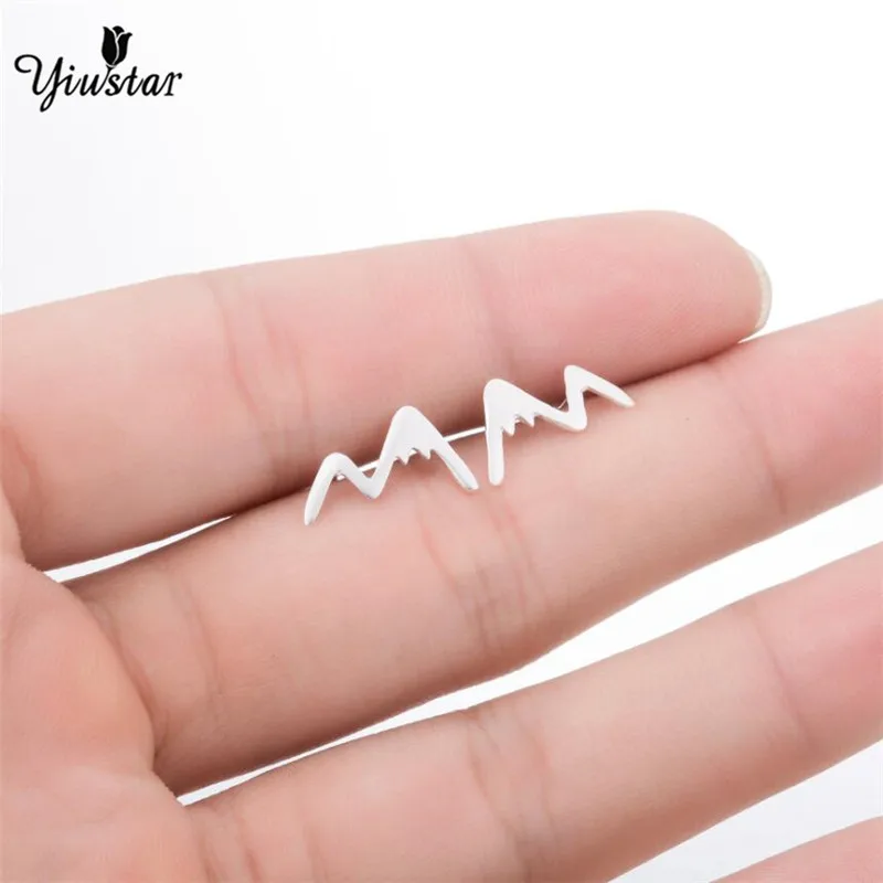 Yiustar серьги из горной породы природа мотивация ювелирные изделия корейские для
