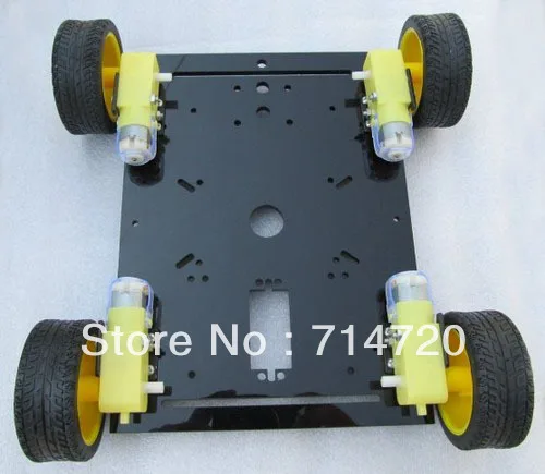 Бесплатная доставка 4WD Волшебный автомобиль 4-колесный робот шасси Максимальная