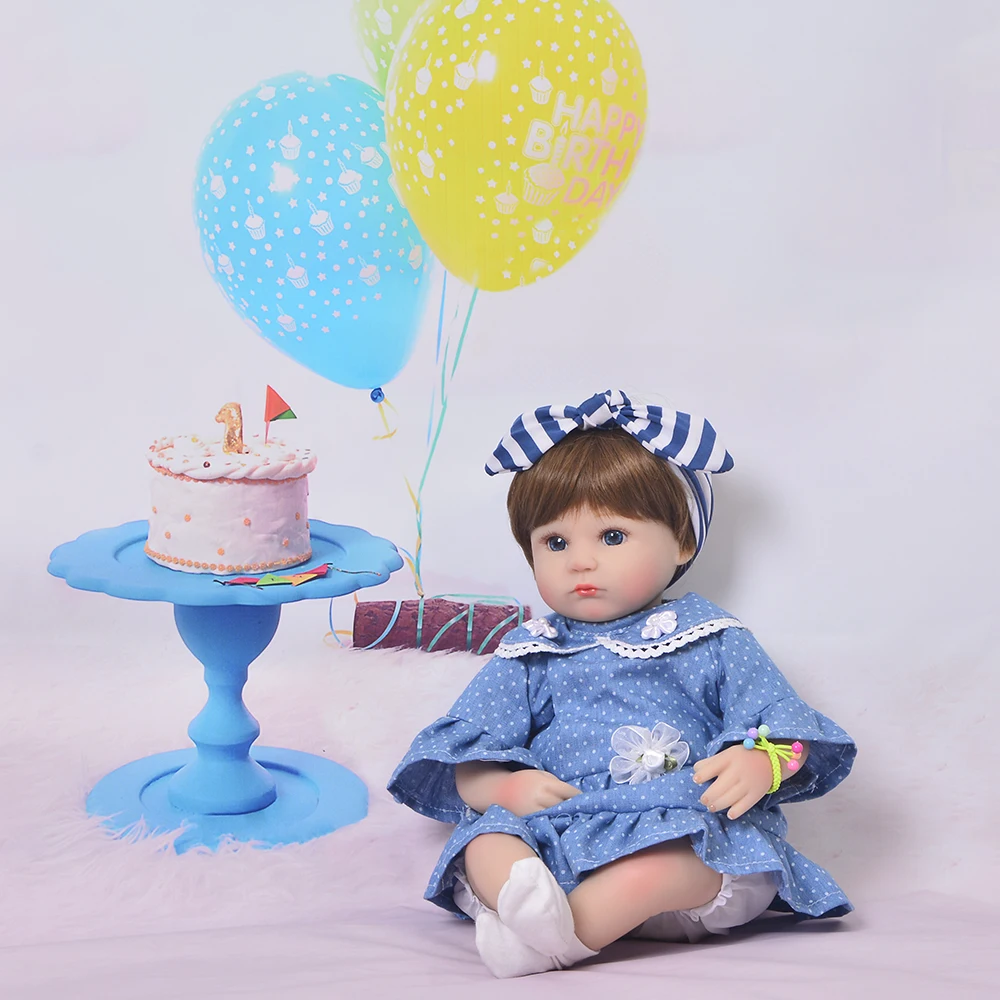 KEIUMI 17 дюймов Reborn силиконовые детские куклы реалистичные милые 43 см Reborn Menina Boneca дети Playmate для детей день подарки