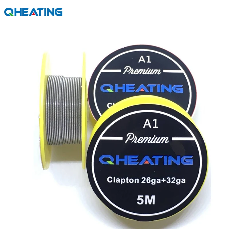 Qheating 5 м/рулон A1 проволока типа Клэптон для намотки обслуживаемых атомайзеров и