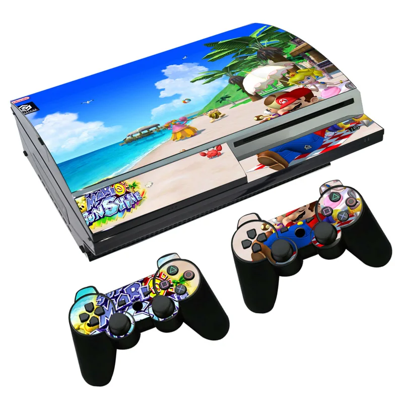 Наклейка для Супер Марио кожи наклейка для PS3 Fat playstation 3 консоль и контроллеры для PS3 Скины Виниловые наклейки