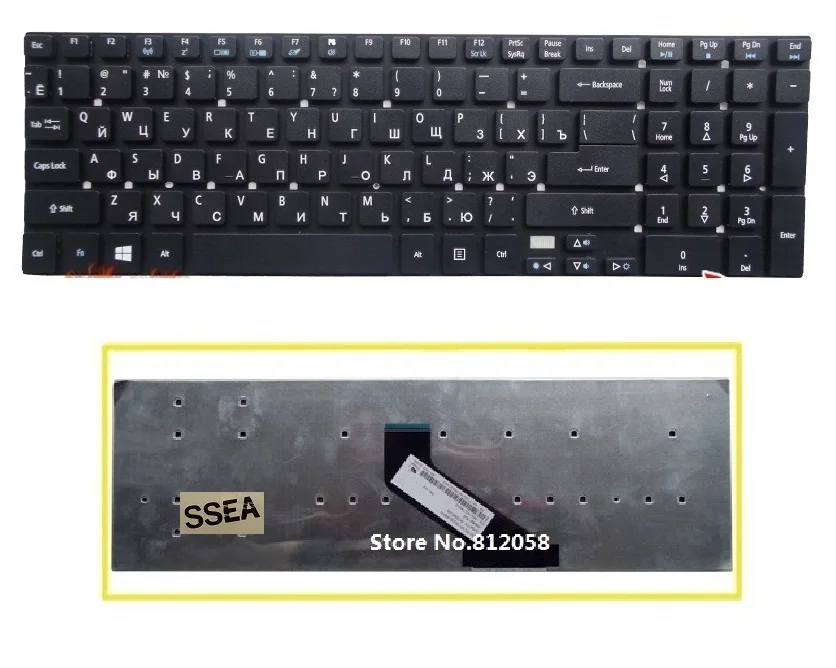

SSEA Brand New Russian Keyboard RU for Acer Aspire E5-521 E5-521G E1-511P E5-511 E5-571 E5-571G laptop black Keyboard