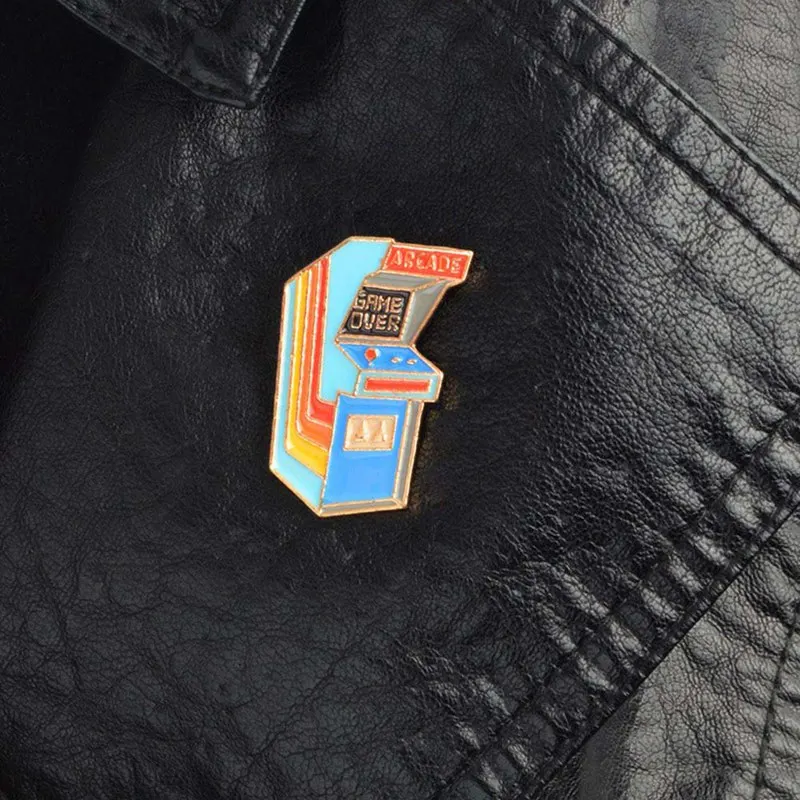 Европейская и американская креативная Ретро игра машина капля масло Брошь Мини