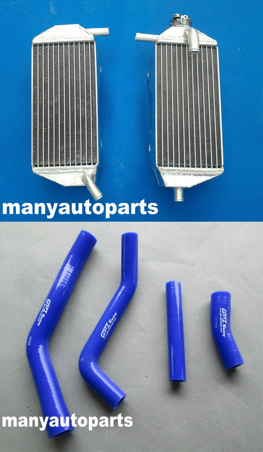 Для YAMAHA YZF450 YZ450F YZ 450 F 2010 2011 2012 2013 алюминиевый радиатор с синим шлангом | Автомобили