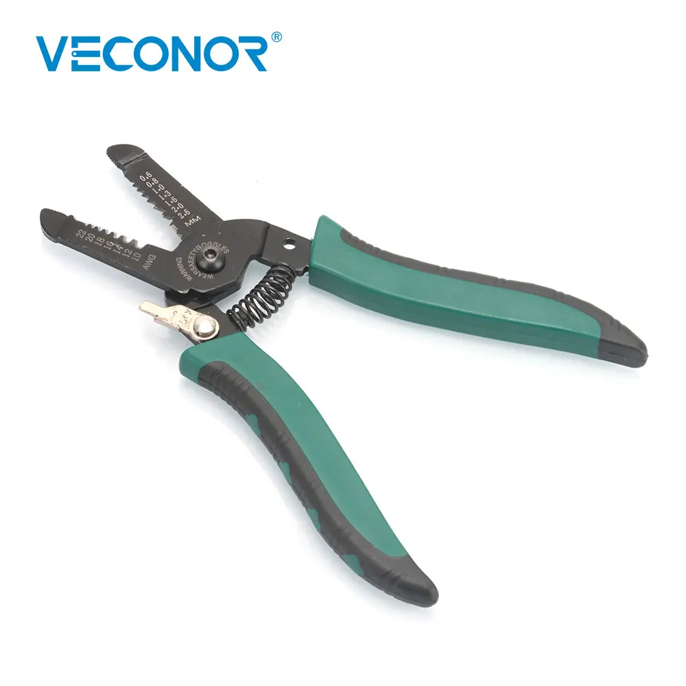 Зеленый 10-22 AWG Copper Cable Hardened Steel Wire Stripper Plier - Цвет: Зеленый