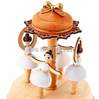 The Taiwan ballet girl wood rotating music box creative gift girlfriend children M1018 | Дом и сад