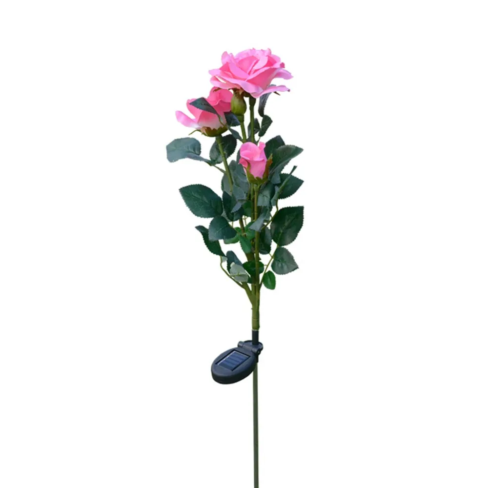 Светодиодный садовый светильник Lumiparty имитация цветка розы на солнечной батарее