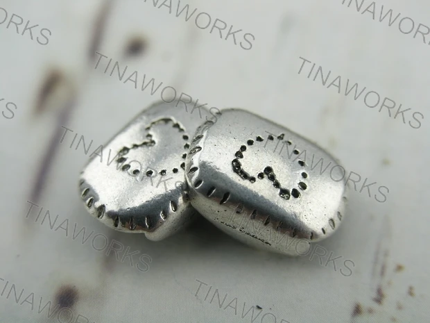 

FREE SHIPPING 30pcs 10.0x2.5mm Antique-Silver Slider Spacer Findings Heart Curved For Bracelet--PAT175