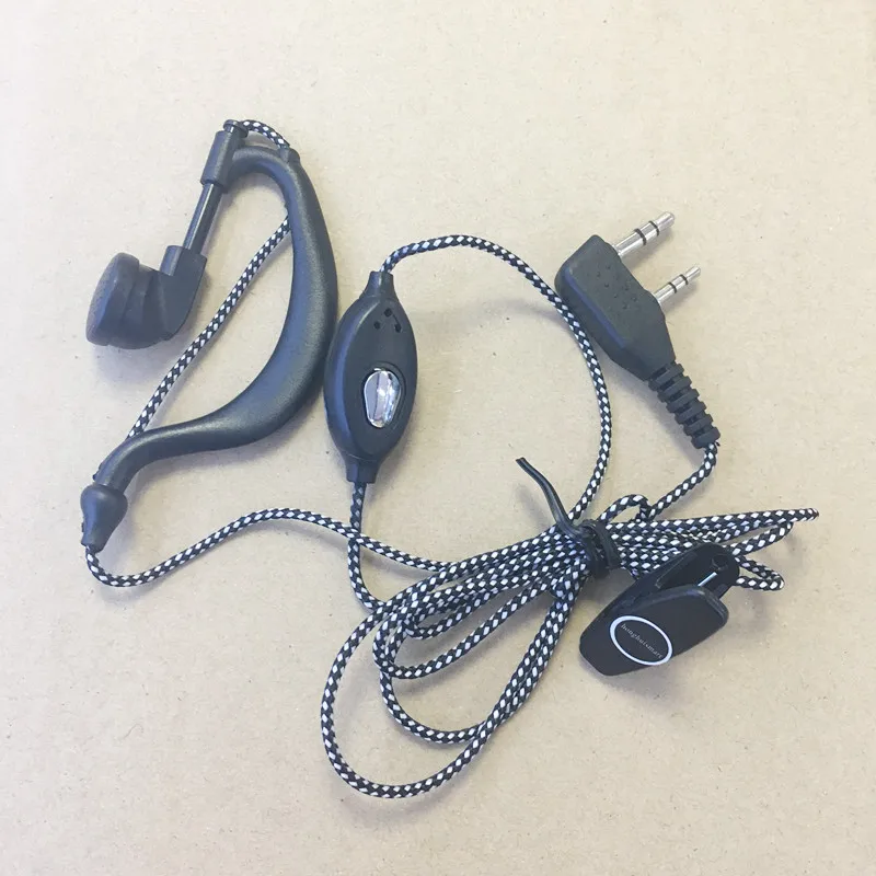 Надежный вязаный кабель для наушников штекер K 2 контакта Kenwood Baofeng TYT Wouxun Puxing Linton