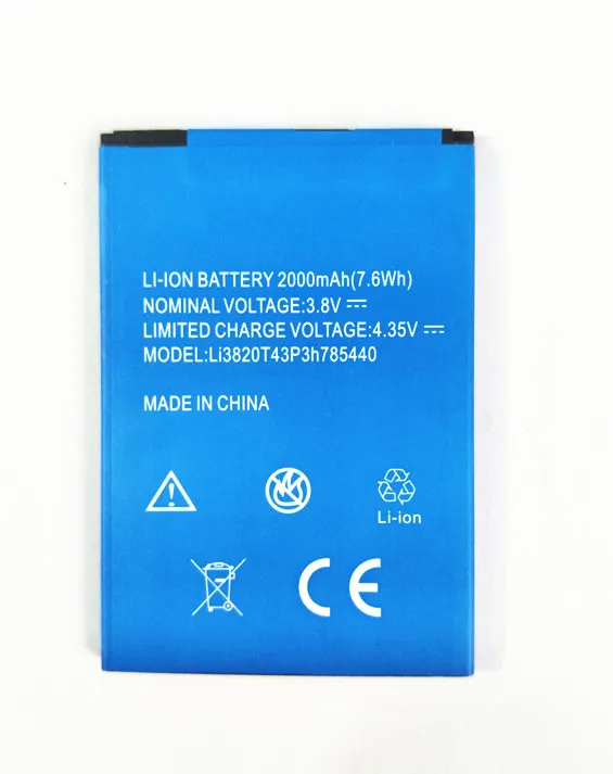 Новый аккумулятор 3 8 V 2000mAh Li3820T43P3h785440 для ZTE Blade L370 / L2 Plus мобильный телефон - купить