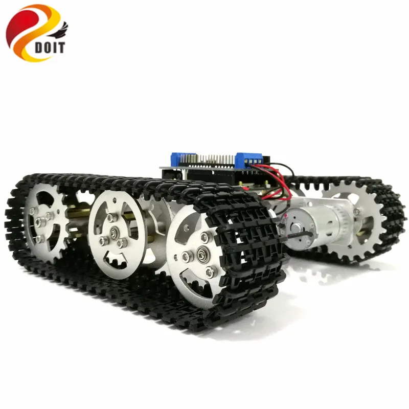 Металлическое шасси для робота танка DOIT Mini T100 Crawler с беспроводным Wi Fi