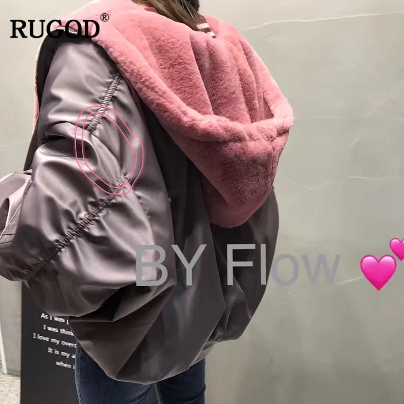 RUGOD модная теплая зимняя одежда женское пальто с длинным рукавом Куртка сплошная
