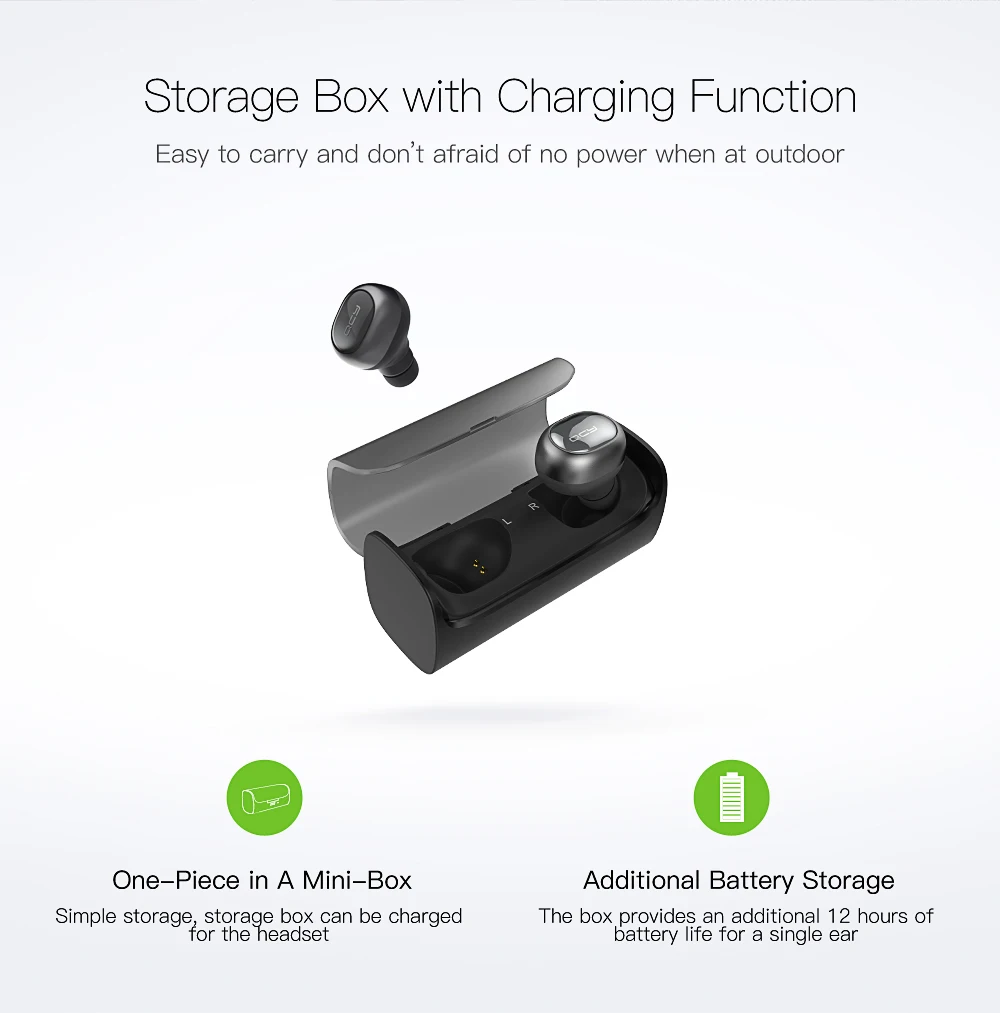 QCY Q29 TWS бизнес bluetooth V4.1 наушники стерео гарнитура беспроводные наушники-вкладыши геймер с микрофоном громкой связи и QCY коробка для хранения