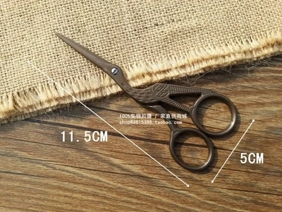 1 X Золотые/бронзовые/Серебряные ножницы Zakka портного 50 мм x 115 мм Ножницы для шитья и вышивания крана - Цвет: Коричневый