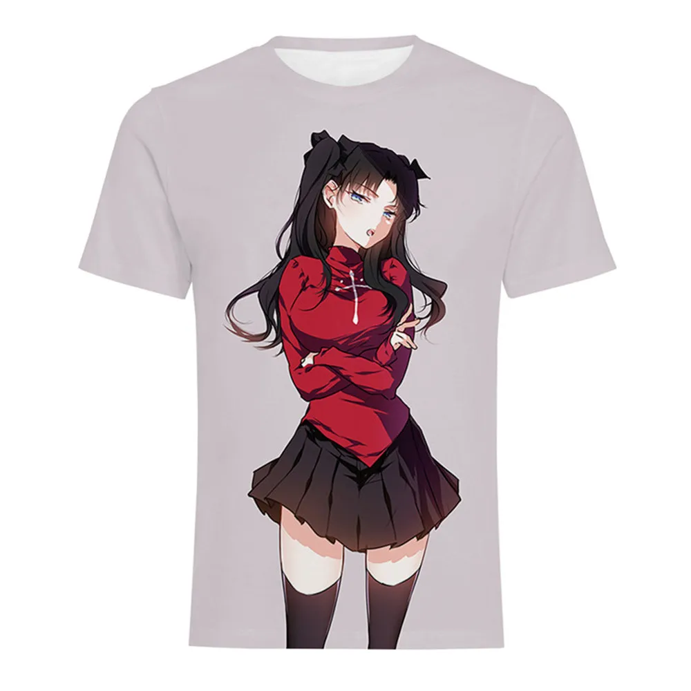 Fate stay night мужские футболки с персонажами из аниме модные 3D печать судьба ноль