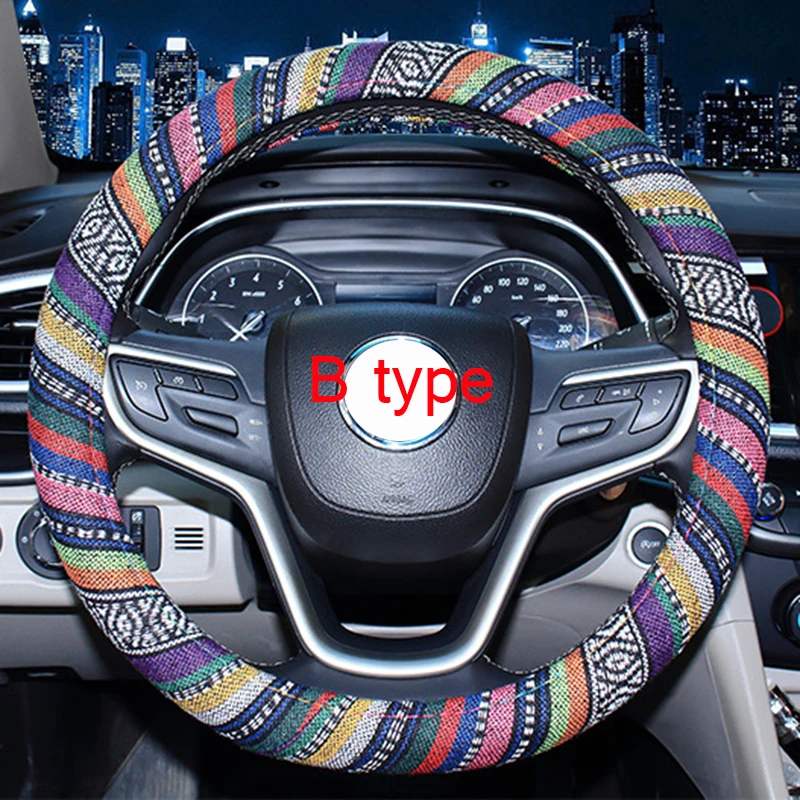 Универсальные чехлы на руль Ciliken автомобильные аксессуары льняной чехол в стиле