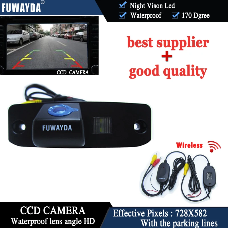 

FUWAYDA Wireless Car Rear View Reverse CCD Parking Kit CAMERA FOR Hyundai Tucson Accent Elantra Terracan Veracruz Sonata