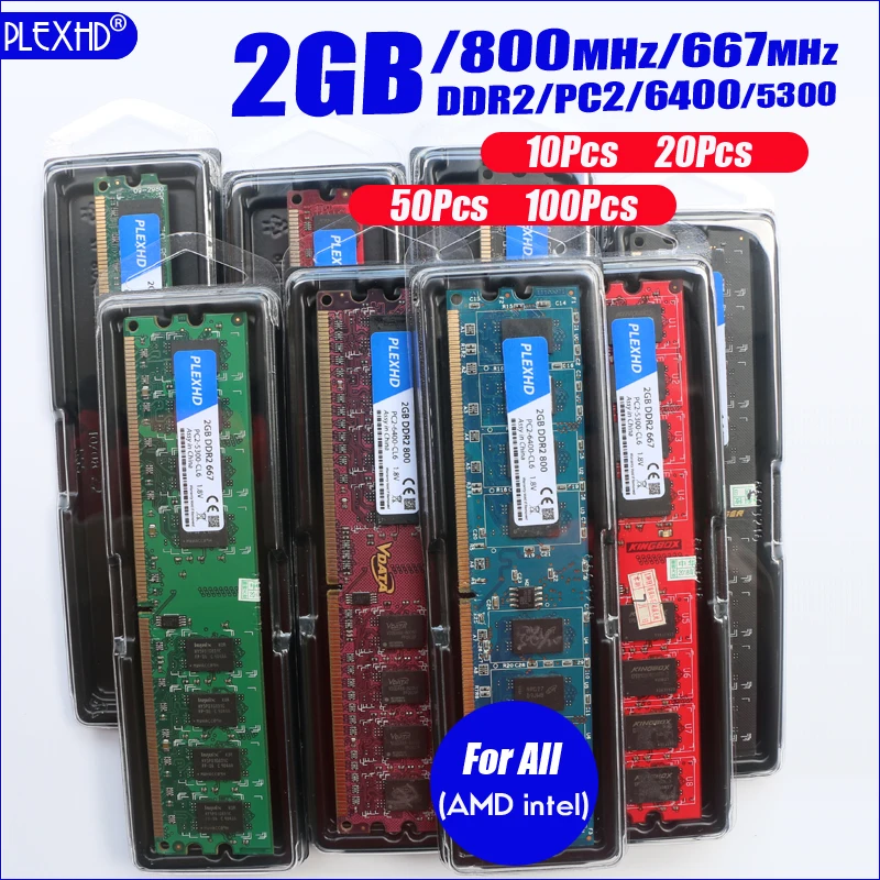 Оперативная память PLEXHD для настольного ПК оперативная PC2 модуль памяти DDR2 800 PC3 1333