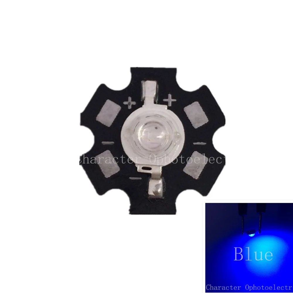 Горячая Распродажа, 50 шт., 1 Вт/3 Вт, высокая мощность, красный, 610-630 нм, зеленый, 510-530 нм, светодиодная лампа с 20-миллиметровой звездной печатной платой
