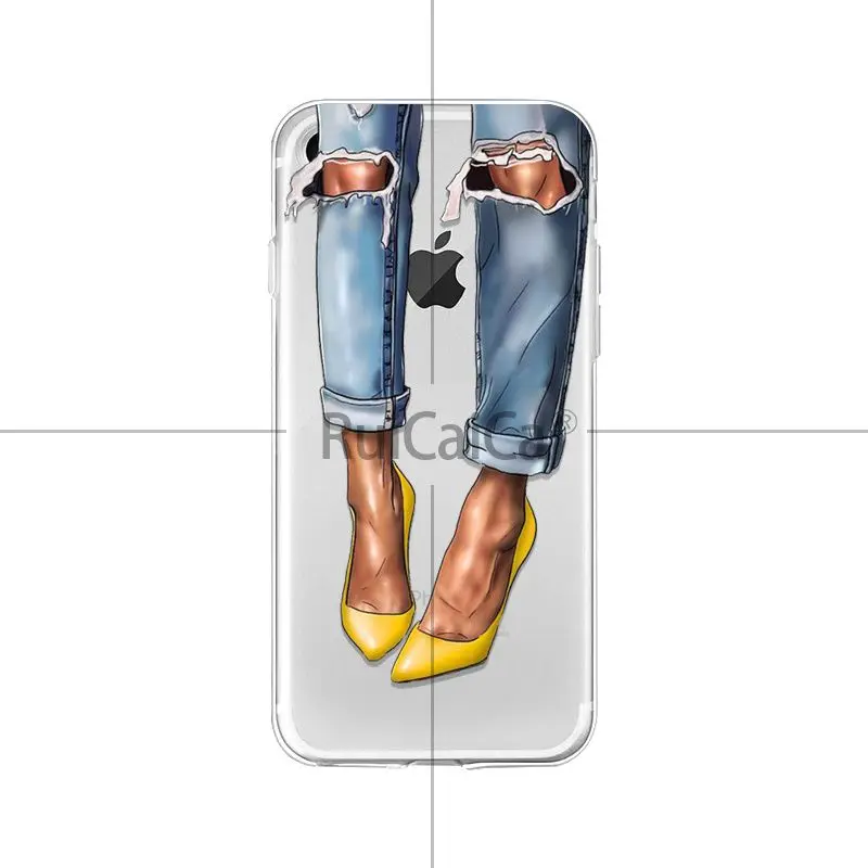 Ruicaica VOGUE Рождество девушка Coque Оболочка Чехол для телефона iPhone 5 5Sx 6 7 7plus 8 8Plus X XS MAX