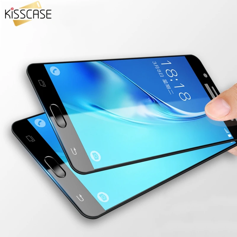 new KISSCASE полный охват закаленное Стекло для samsung Galaxy J3 J5 A5 2017 2016 9 H HD Экран протектор