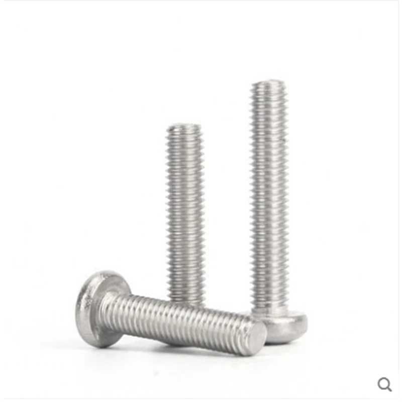 25pcs M1 Various specifications Standard 304 stainless steel round head cross plate screw bolt machine | Обустройство дома