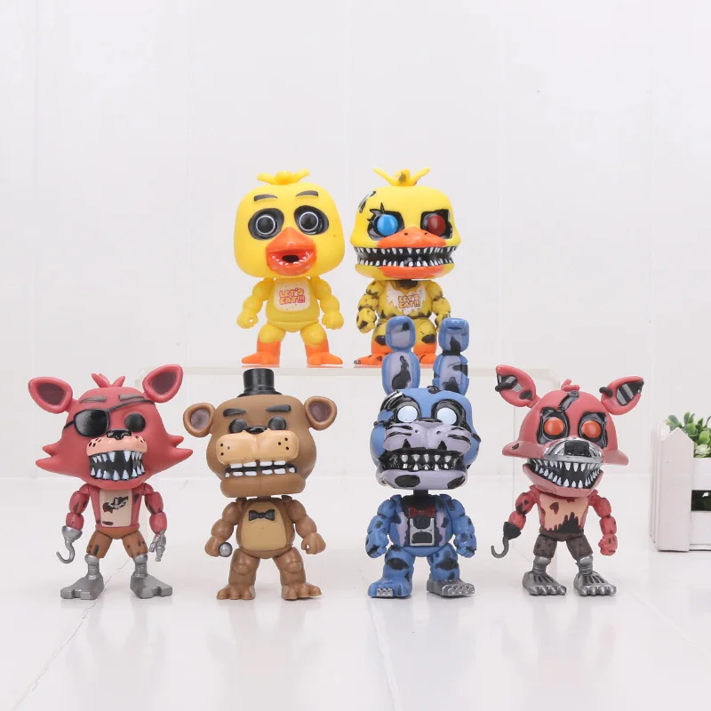 Набор фигурок Five Nights At Freddy's FNAF Фокси Бонни и Чика Фредди фазмедведь сестра расположение Модель Куклы Игрушки FNAF - Цвет: good 6pce set