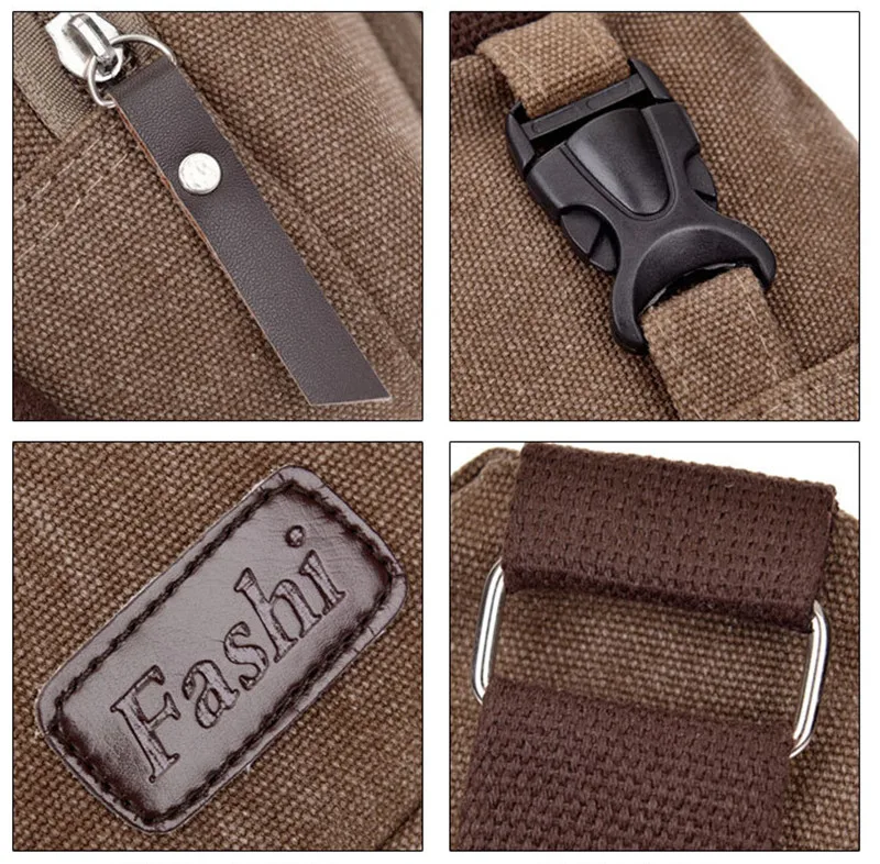 Мужская мода Грудь Сумки Повседневные холст Диагонали Пакет Водонепроницаемый