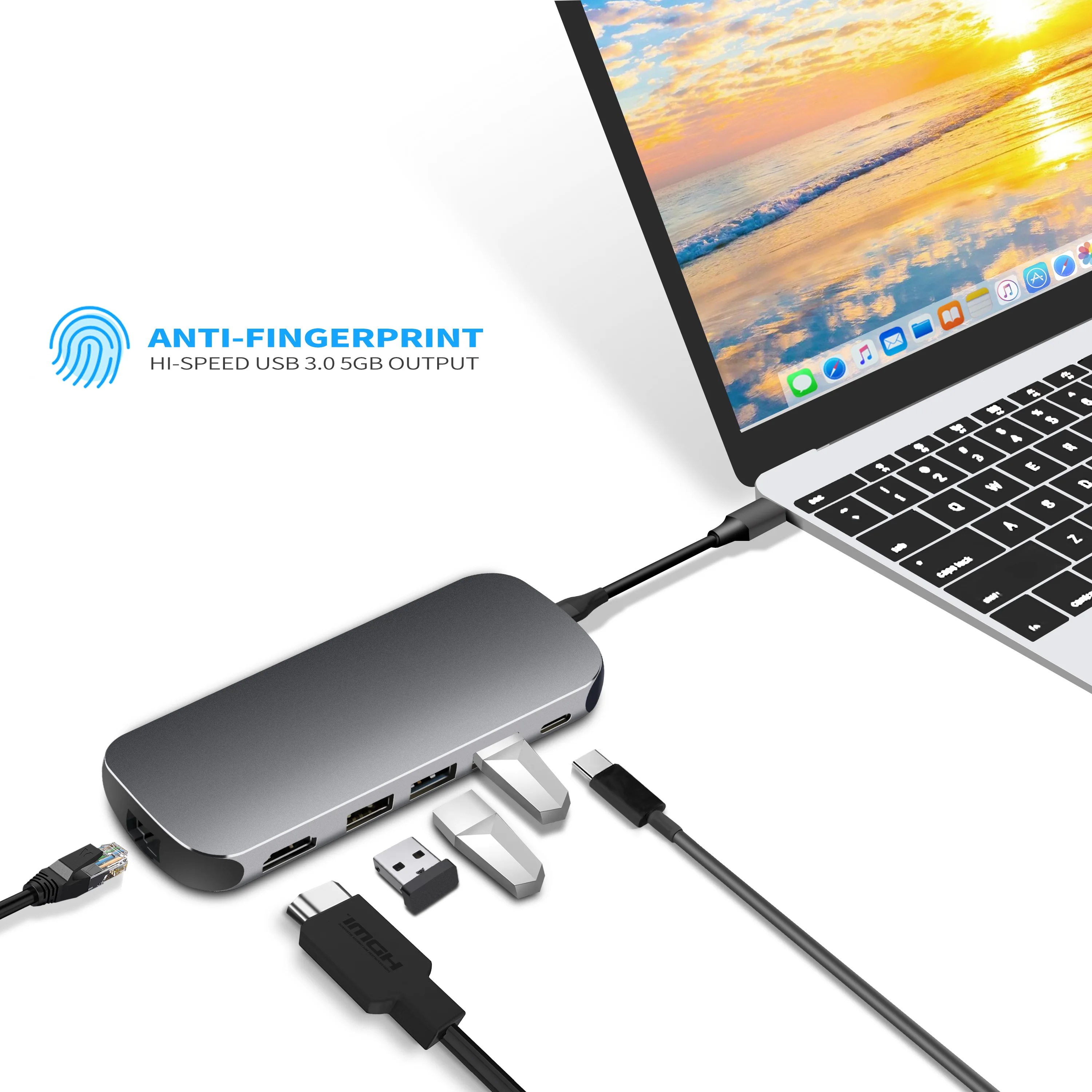 LTGEM USB 3 0 5 Гбит/с Тип C к HDMI VGA концентратор адаптер для Macbook Pro type конвертер| |