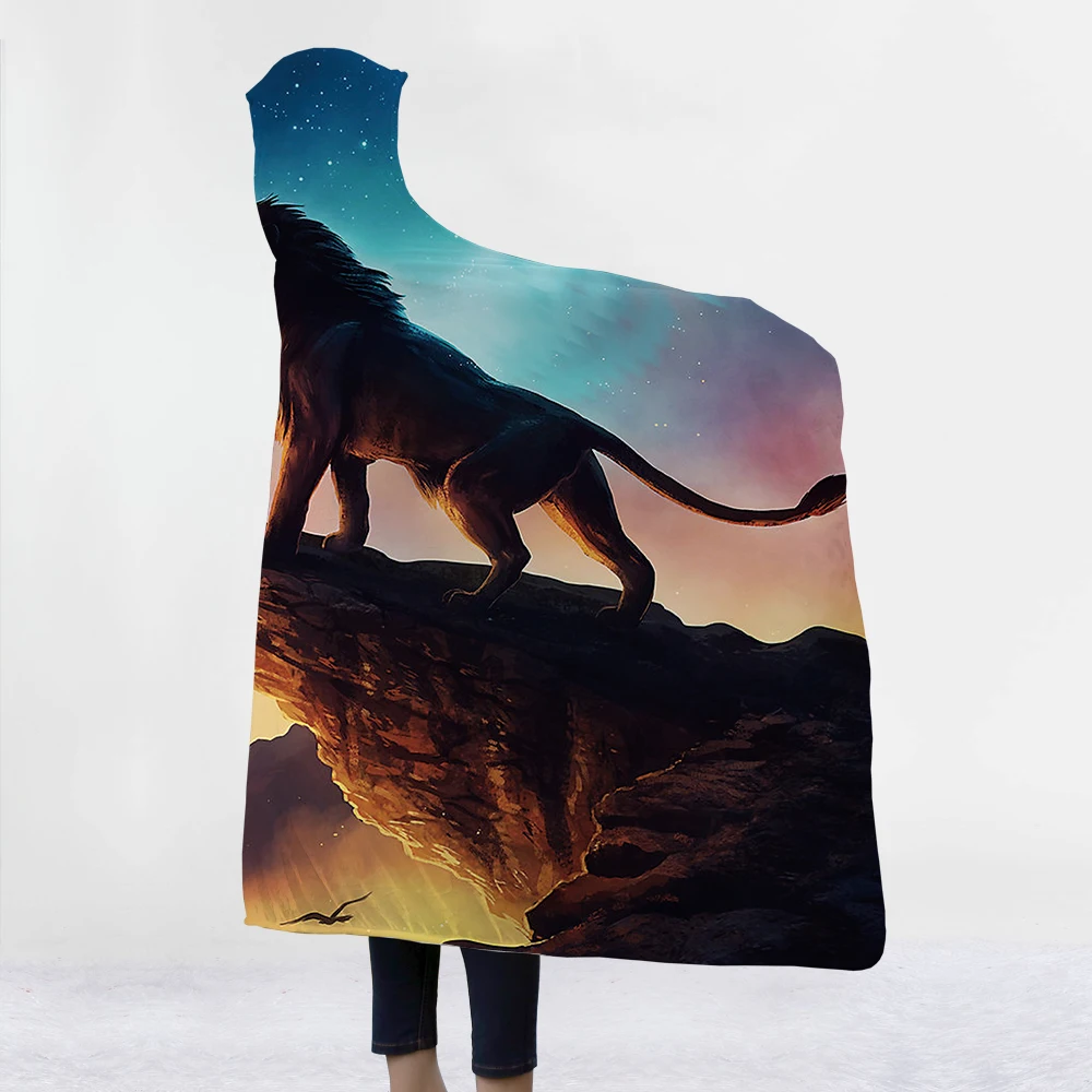 Tigers fierce Blankets hats Modern style bedroom sofa gray soft comfortable high quality lovely animal blanket | Дом и сад
