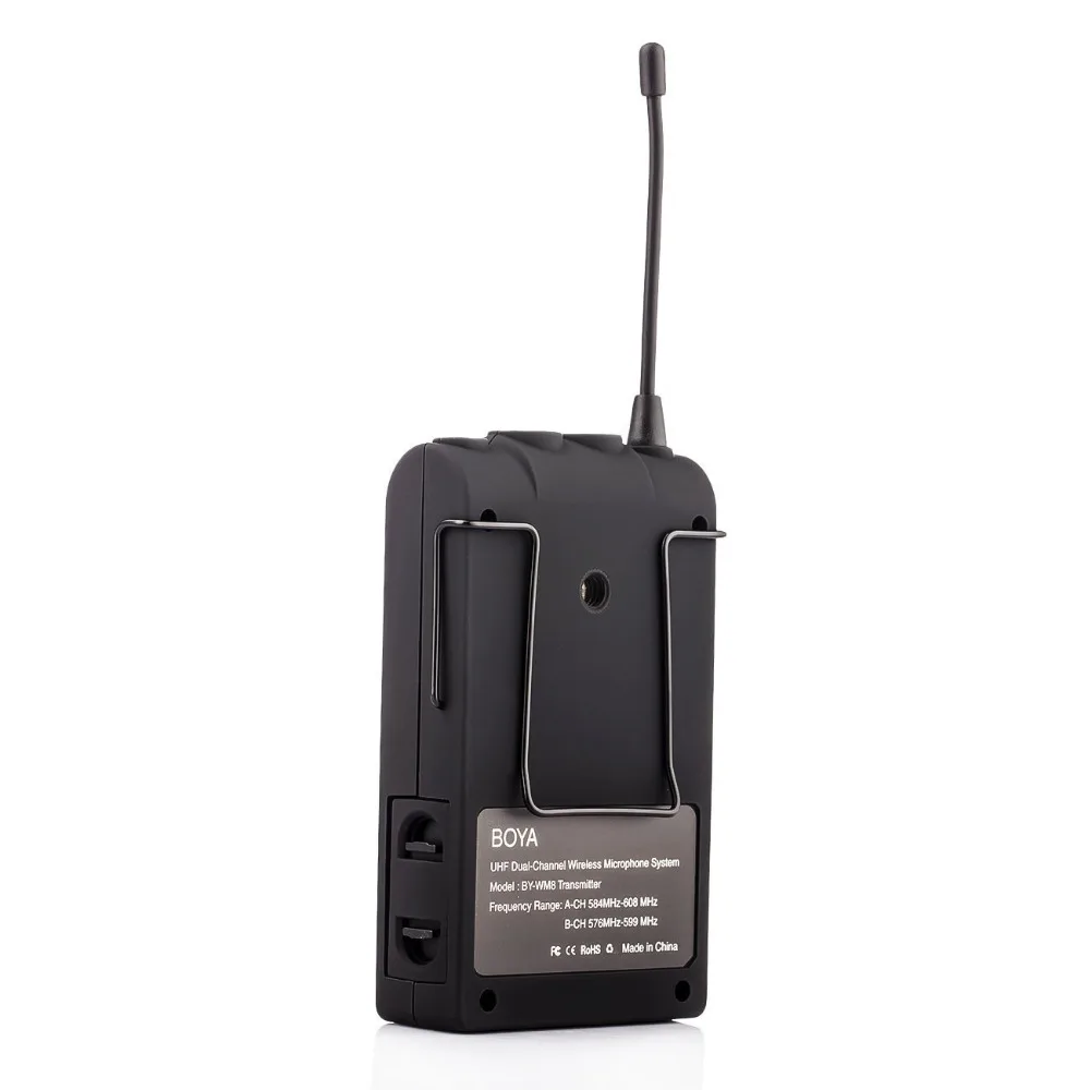 BOYA микрофон системы UHF двухканальный беспроводные ПЕТЛИЧНЫЕ + 48 каналов 6 часов