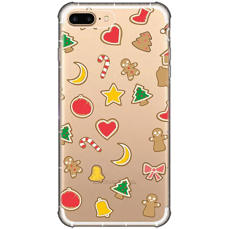 Merry Christmas Happy New Year gift Soft Silicone phone Case Cover For iPhone 6 7 8 X 10 5 5s 6s se Plus |