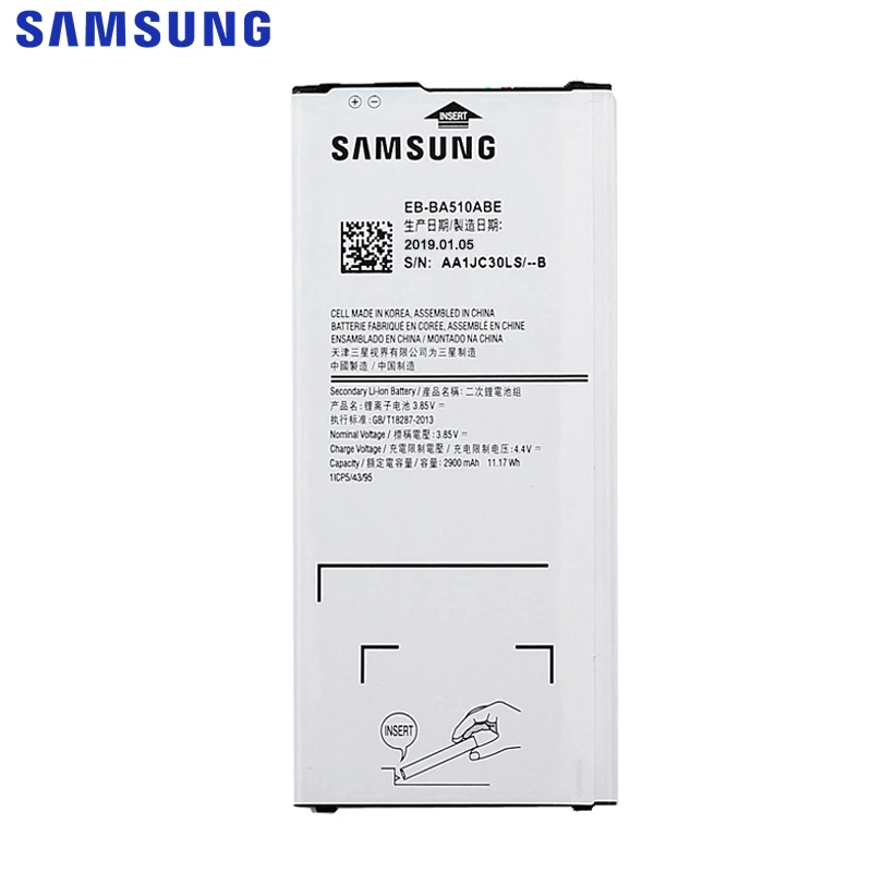 Оригинальная сменная батарея samsung для Galaxy A510 A5 версия настоящая батарея телефона EB-BA510ABE EB-BA510ABA
