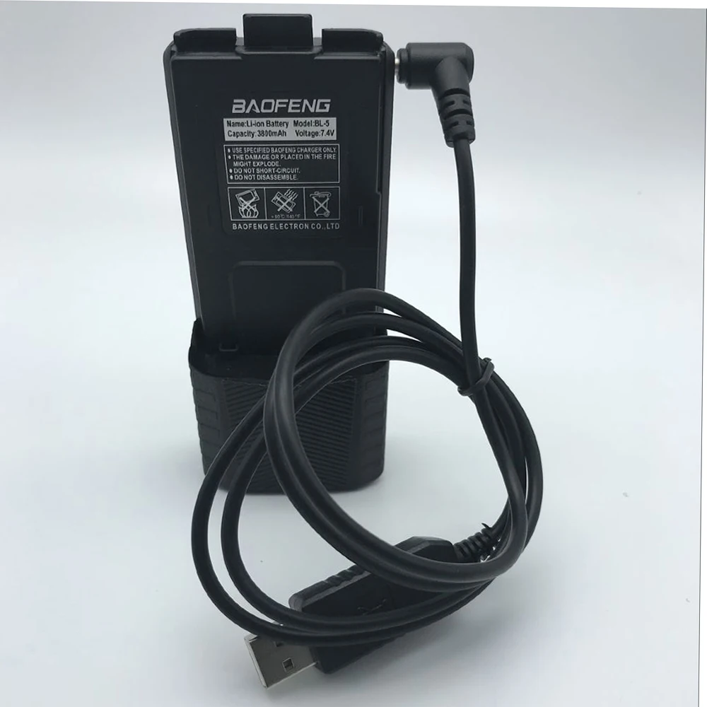 USB кабель для зарядки для BAOFENG 5R Расширенный Аккумулятор Автомобильное зарядное устройство аксессуары для рации