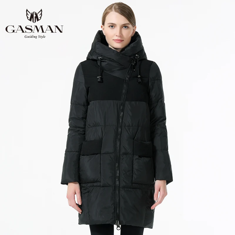 GASMAN 2019 Зимняя женская куртка пуховик женский зимний с капюшоном теплая длинным