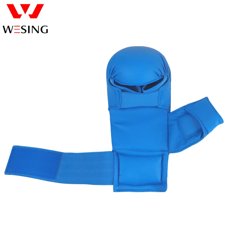 Wesing перчатки для карате тренировочные соревнования утвержденные WKF Лапы Для карате взрослые Karate перчатка с перфорацией без большого пальца... (art.: 7a61290a1) - 7a61290a1