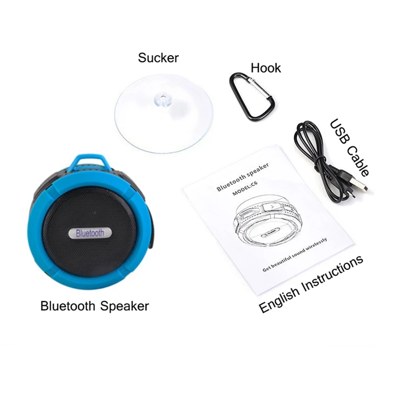 Icoque водонепроницаемый динамик Bluetooth Мини беспроводной сабвуфер с микрофоном для