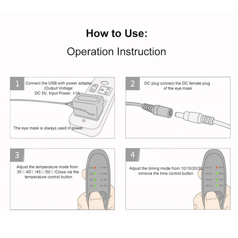 Новая терморегулирующая Паровая хлопковая маска для глаз, сухая, усталая, компрессионная, USB, горячие подушечки, Уход за глазами, маска для глаз для быстрого сна