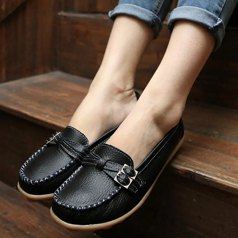 Новинка 2017 года Обувь женская обувь из натуральной кожи Красочные Туфли без