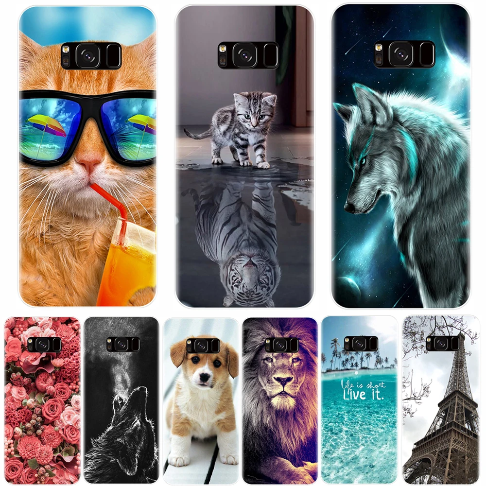 Чехол для телефона Samsung Galaxy S8 S9 Plus Мягкая силиконовая задняя крышка из ТПУ с милым