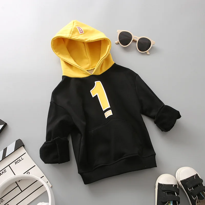 Для девочек и мальчиков с капюшоном осень 2018 Японии Стиль хлопок Printtied письмо