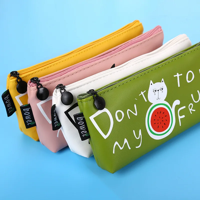 Мультфильм милый фруктовый Кот Карандаш косметическая сумка для хранения/милый