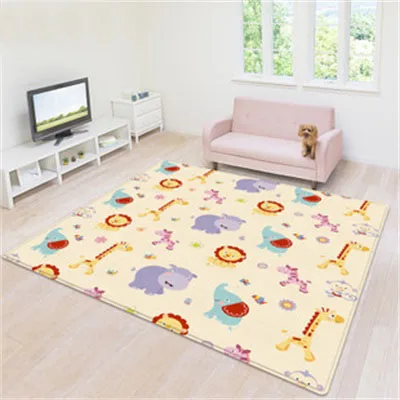 Дети Tapete Infantil детский игровой коврик одеяло для ползания двусторонний игровой коврик Tapis Enfant детская комната для активного отдыха декоративные коврики - Цвет: Цвет: желтый