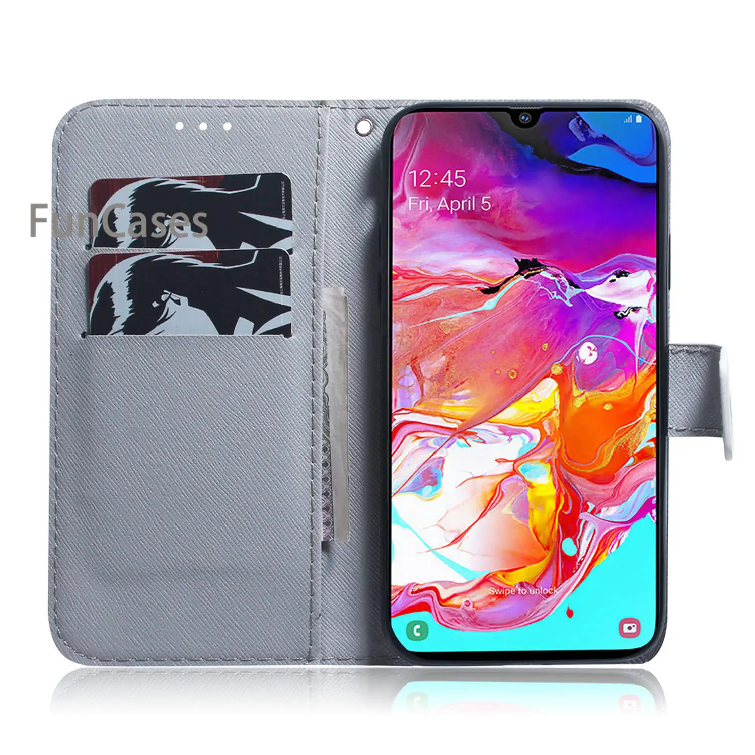 A70 блестящие Чехлы Coques для samsung Carcasa живопись Celular СПС Galaxy capinha PU кожаный